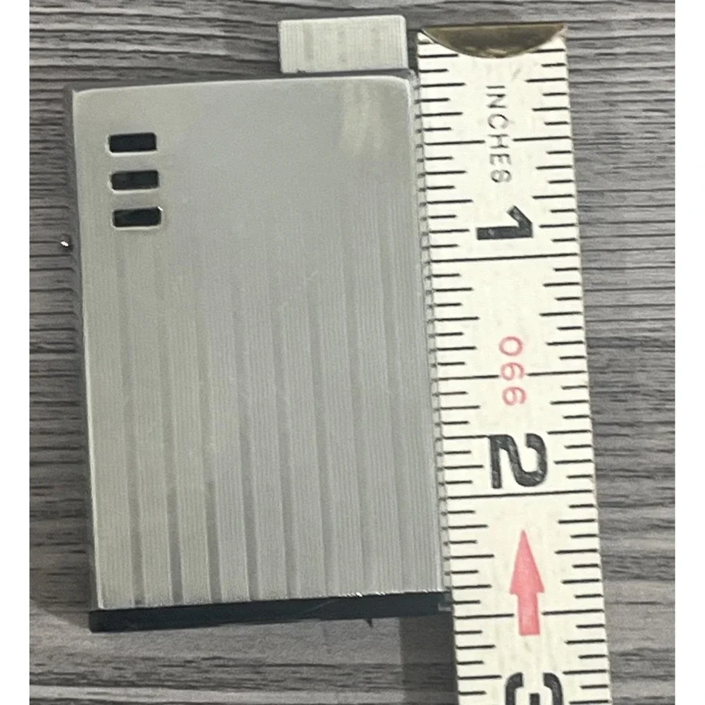 Vintage Ronson Varaflame Lighter West Germany Silver Vertical Lines (b6)